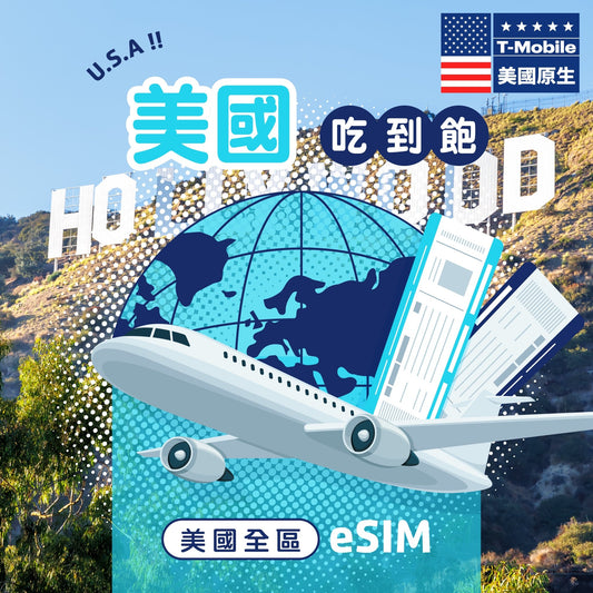 【T - mobile 原生電信】美國 eSIM 每日流量吃到飽 - AI CARD