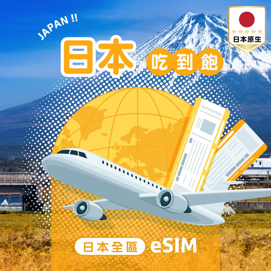 日本原生 eSIM 吃到飽 - AI CARD
